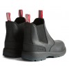 Hunters Drift Black Leather Occupational Non Safety Dealer Boots Slip On Hunters Drift Black Leather Occupational Non Safety Dealer Boots Slip On